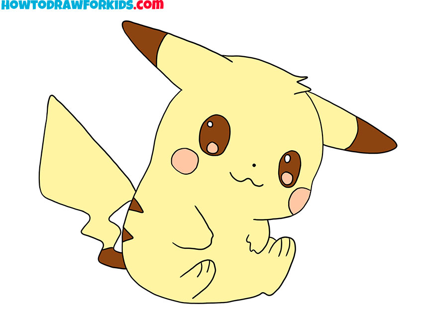 How to Draw Cute Pikachu - Easy Drawing Tutorial For Kids