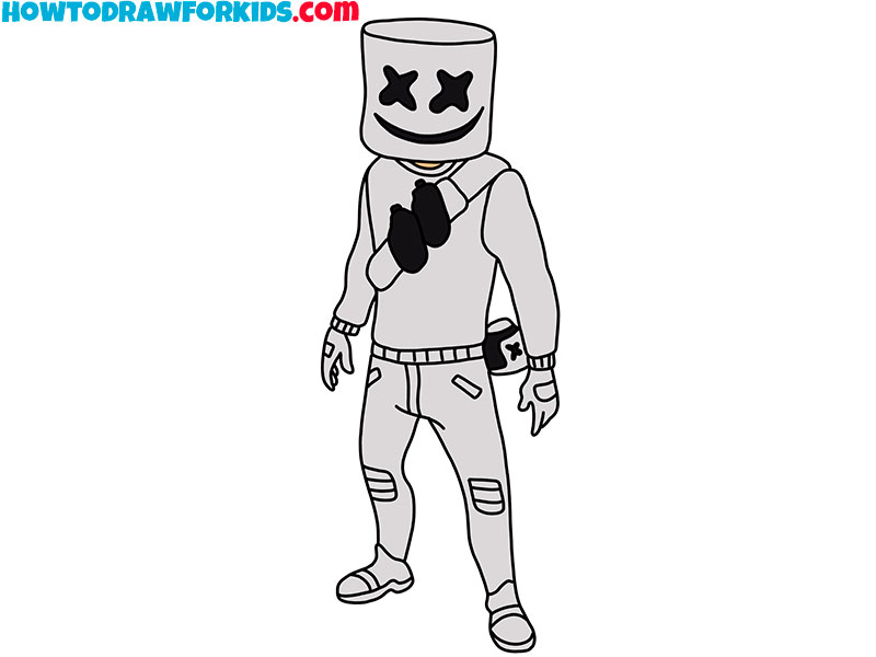 How to Draw Marshmello (Fortnite) with Step-by-Step Pictures