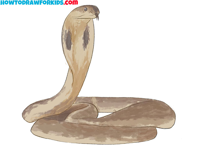 realistic snake drawing for kids