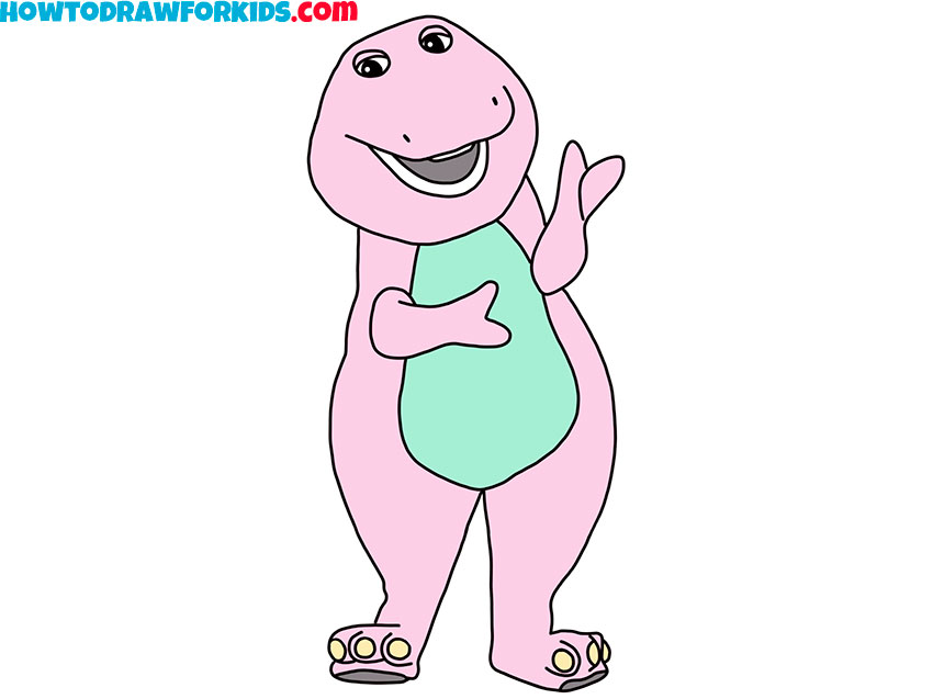 simple barney drawing