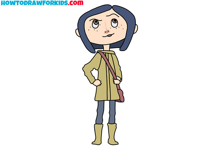 Coraline Outline Drawing