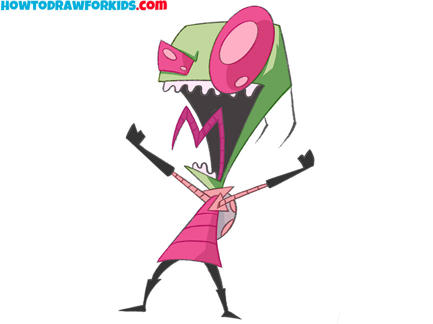 simple invader zim drawing
