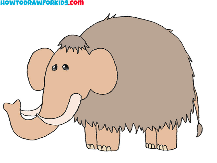 How to Draw a Mammoth Easy Drawing Tutorial For Kids