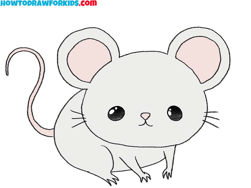How to Draw a Cartoon Mouse - Easy Drawing Tutorial For Kids