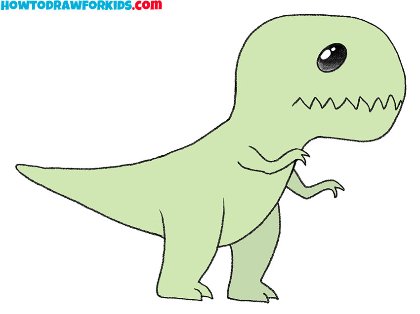 simple t-rex easy drawing
