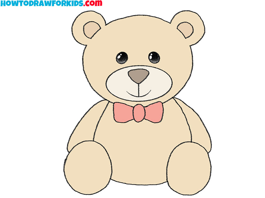 teddy bear drawing guide