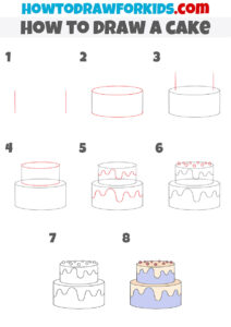 How to Draw a Cake - Easy Drawing Tutorial For Kids