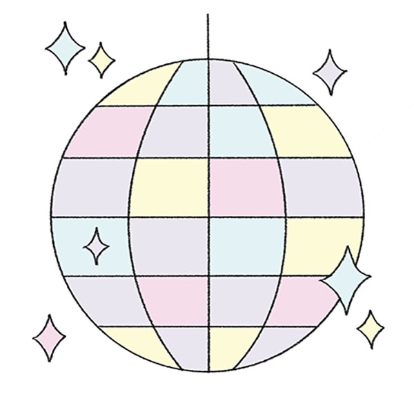How to Draw a Disco Ball