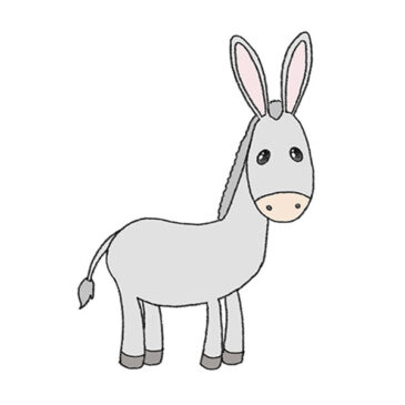 How to Draw an Easy Donkey