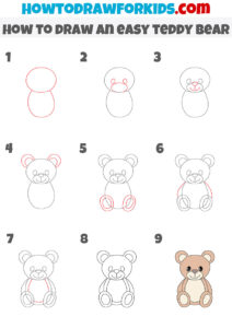 How to Draw an Easy Teddy Bear - Easy Drawing Tutorial For Kids