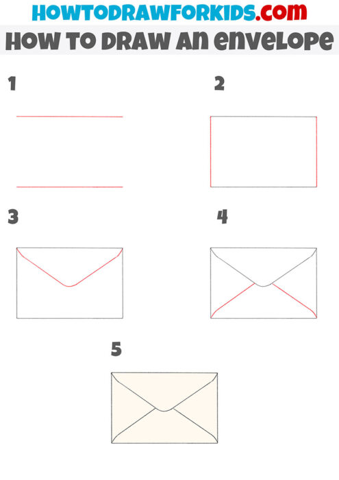 How to Draw an Envelope - Easy Drawing Tutorial For Kids