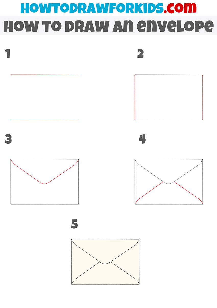 How to Draw an Envelope Easy Drawing Tutorial For Kids