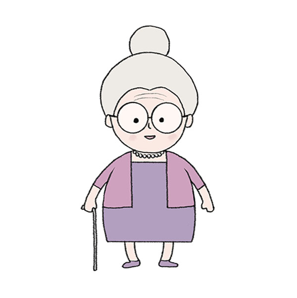 How to Draw an Old Lady - Easy Drawing Tutorial For Kids