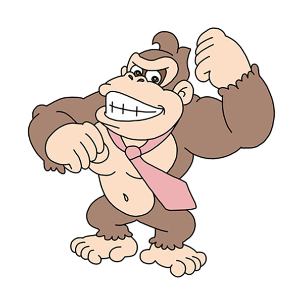 How to Draw Donkey Kong Easy Drawing Tutorial For Kids