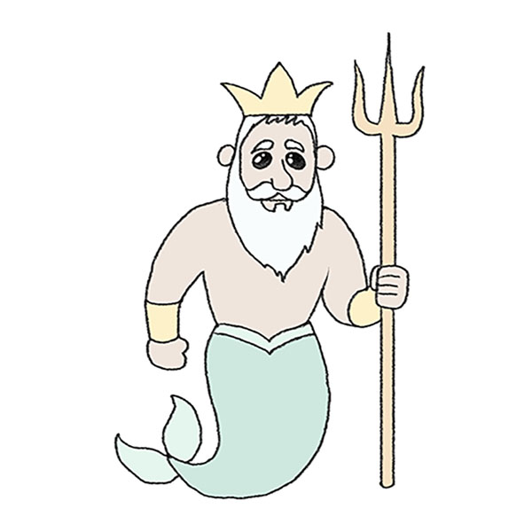 Greek God Poseidon Drawing