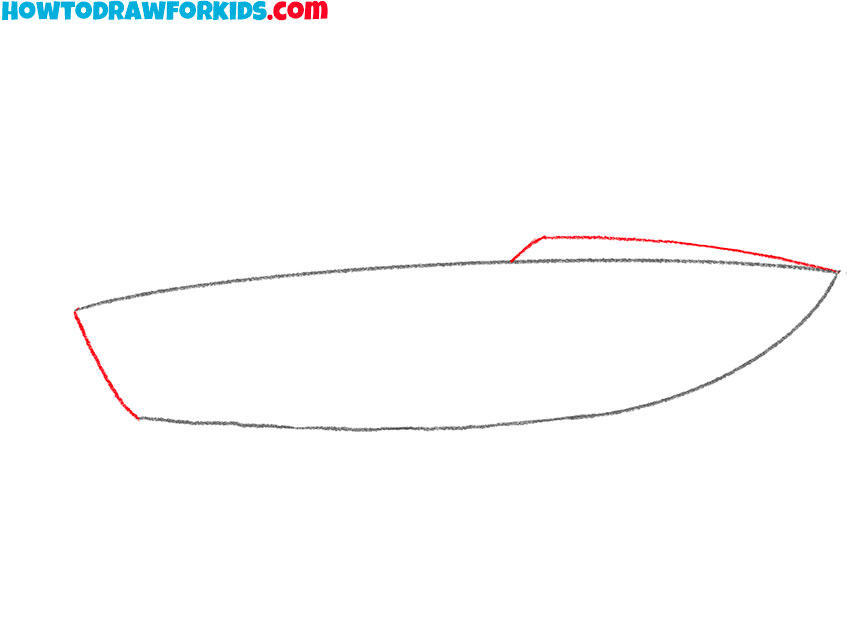 how to draw a simple speed boat