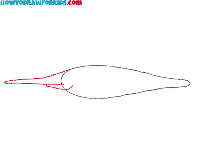 how to draw a swordfish easy