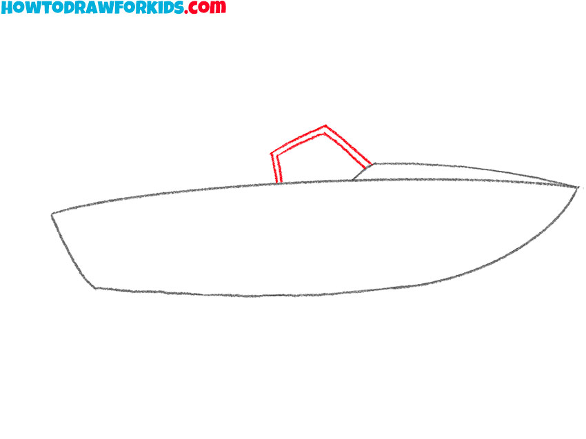 how to draw an easy speed boat