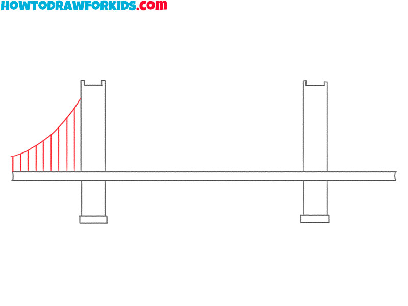 how to draw the golden gate bridge realistic