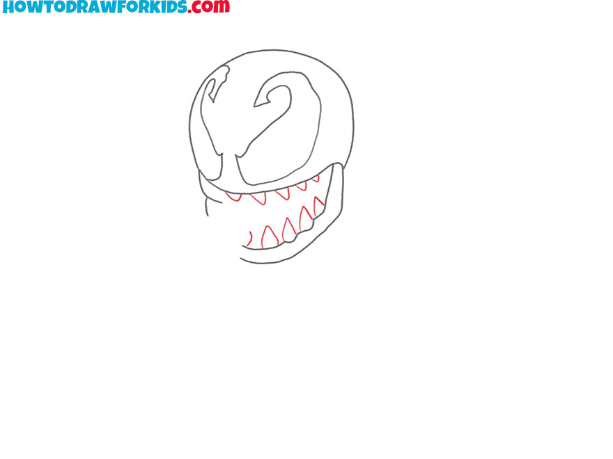 how to draw venom realistic