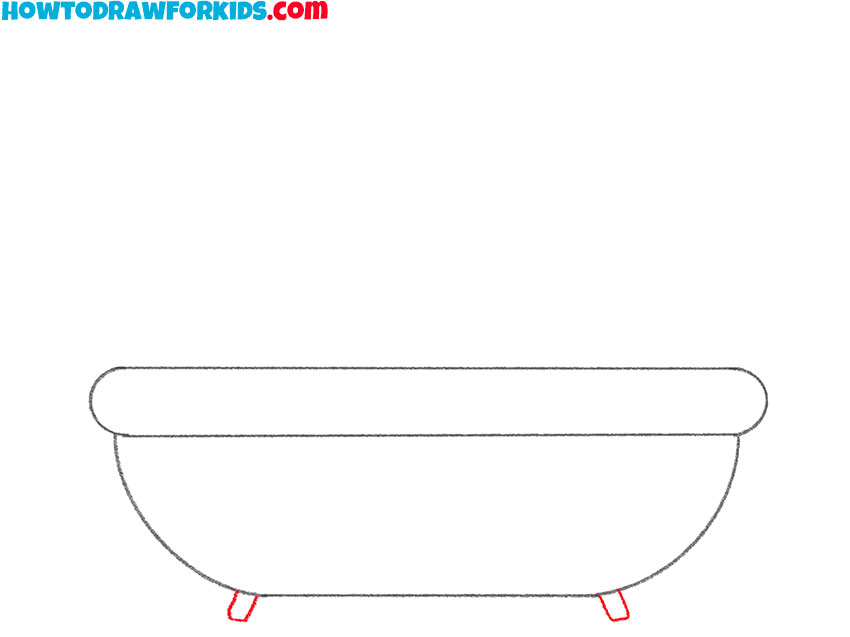 how to draw a cartoon bathtub