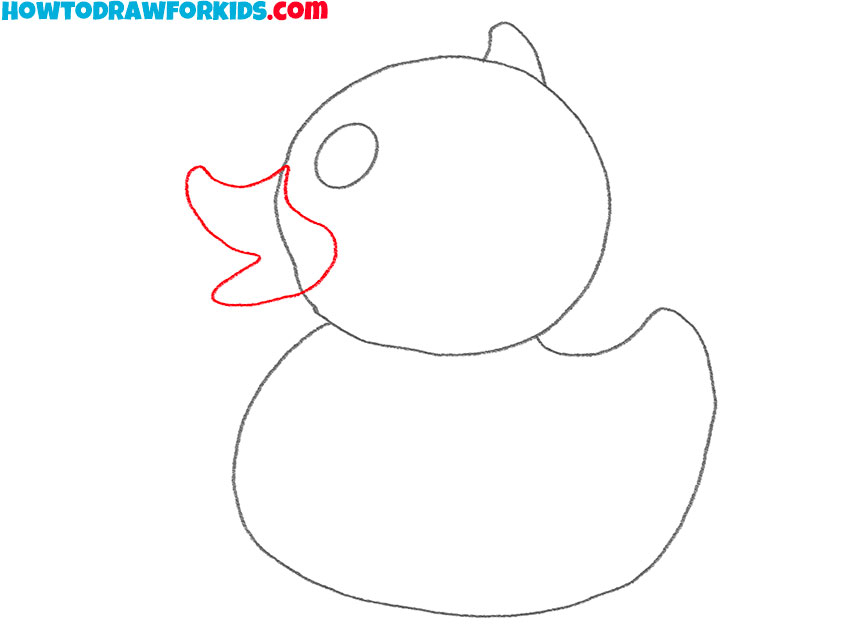 how to draw a duckling for beginners