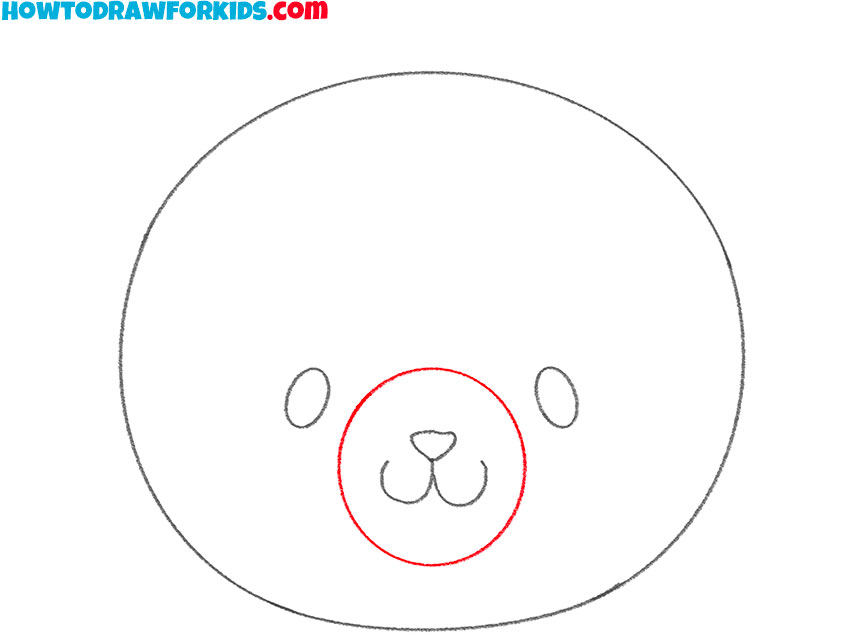 how to draw a head of a bear