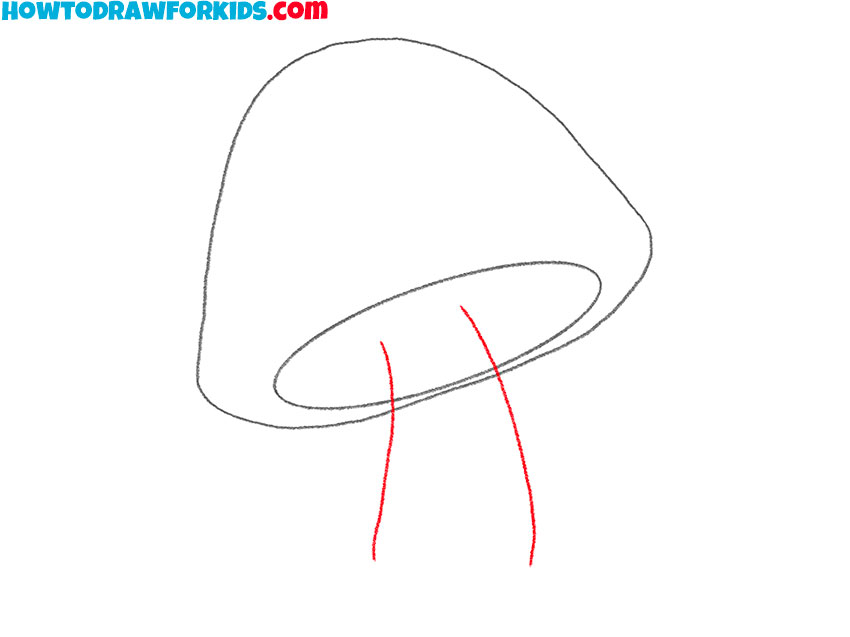 how to draw a red and white mushroom
