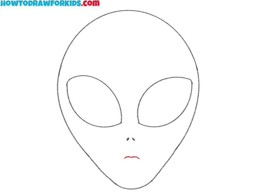 how to draw a simple alien head