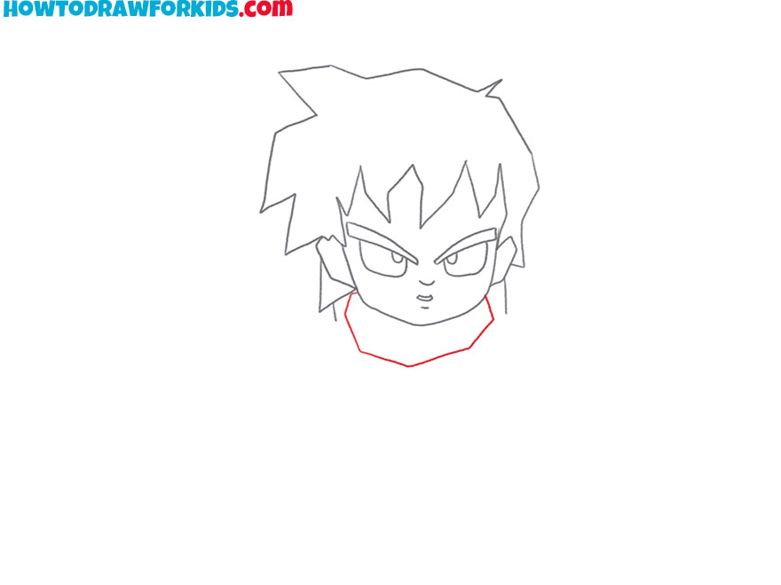 how to draw gohan full body