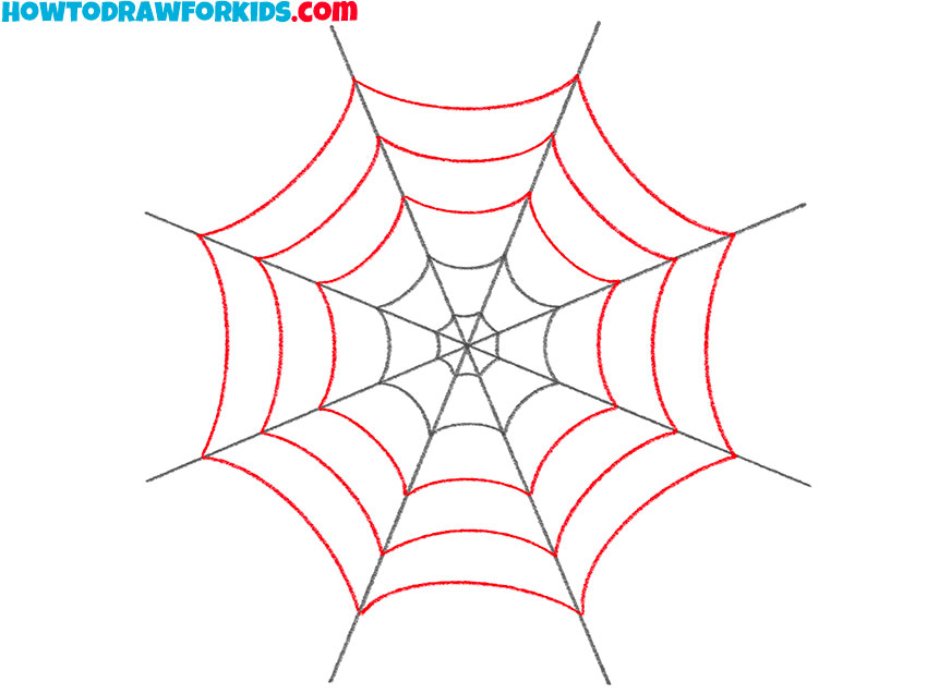 spider web drawing lesson