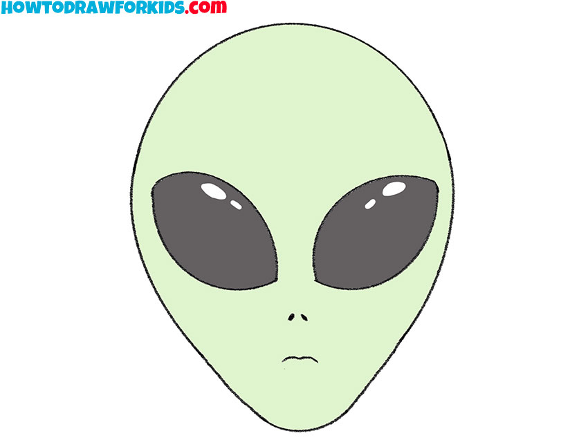 alien head drawing lesson
