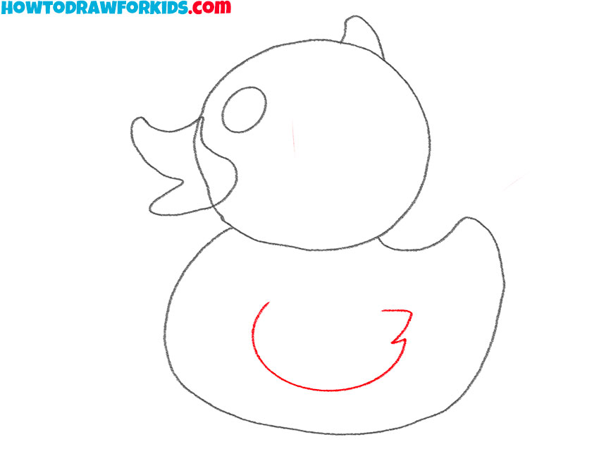 how to draw a duckling easy