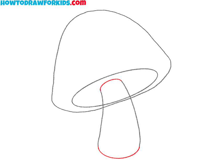how to draw a mushroom cartoon
