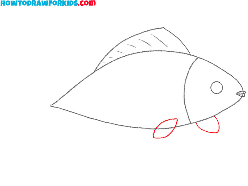 how to draw a simple fish