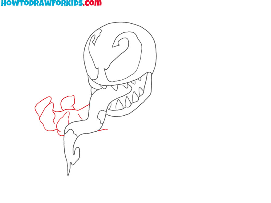 how to draw venom cartoon