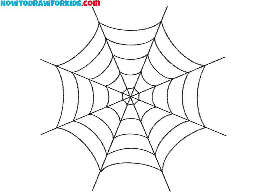 spider web drawing tutorial