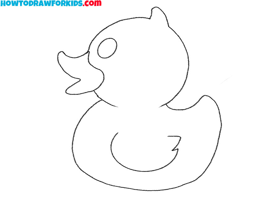 how to draw a cute duckling