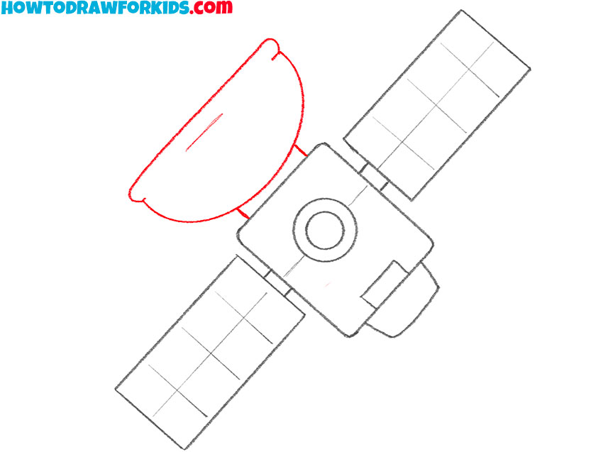 how to draw a satellite for beginners