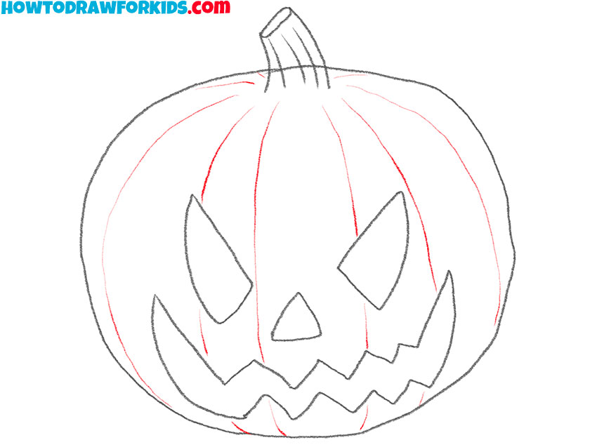 how to draw a very scary pumpkin
