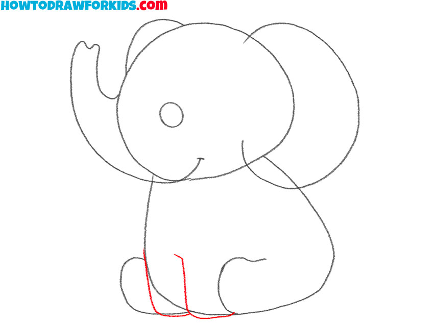 how to draw an elephant cute