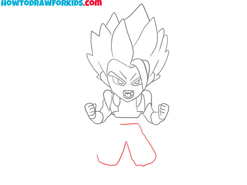 how to draw gogeta for kids