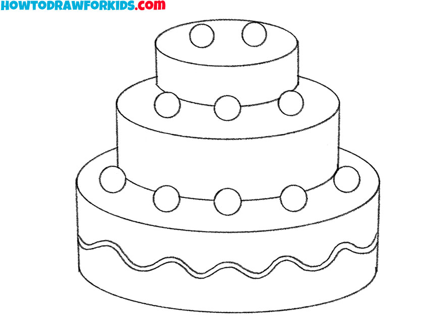 simple cake drawing tutorial
