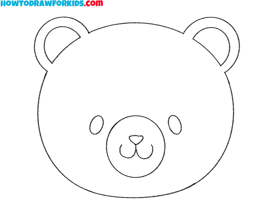 how to draw a realistic bear head