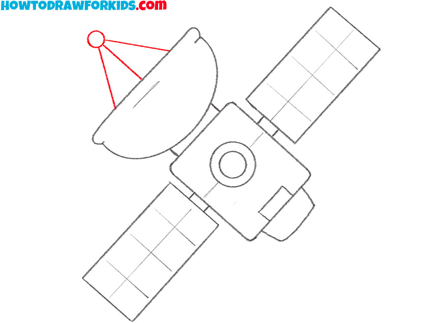 how to draw a satellite for kindergarten