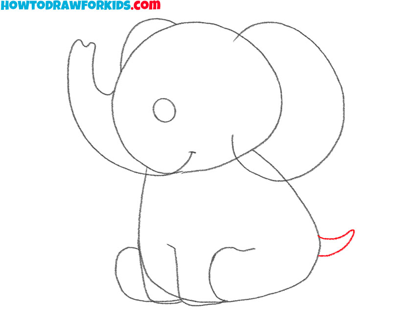 how to draw an elephant simple