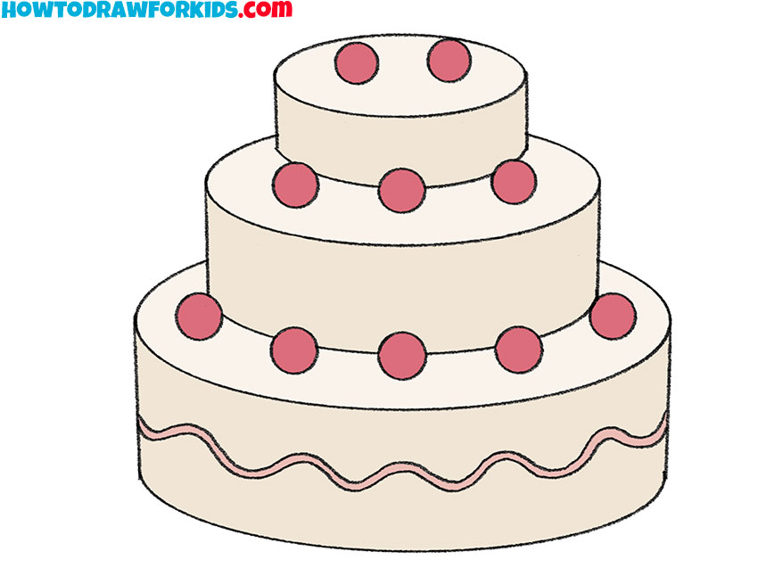 simple cake drawing guide
