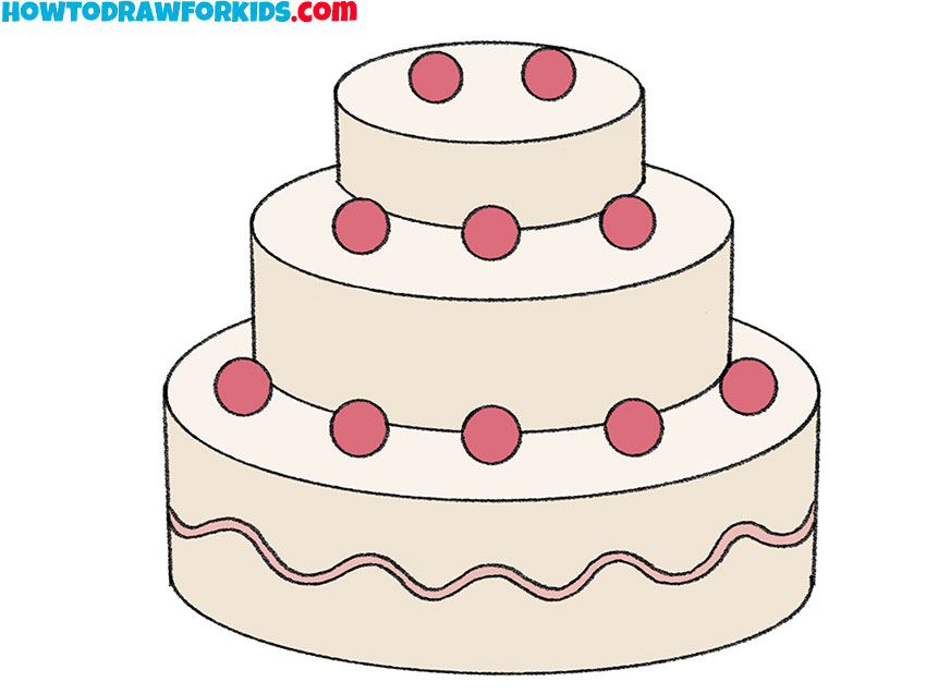 How to Draw a Simple Cake - Easy Drawing Tutorial For Kids