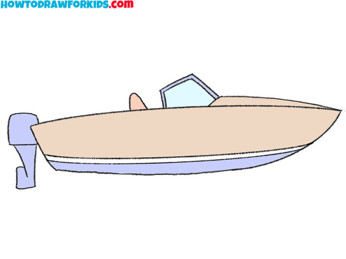 How To Draw A Speedboat - Easy Drawing Tutorial For Kids