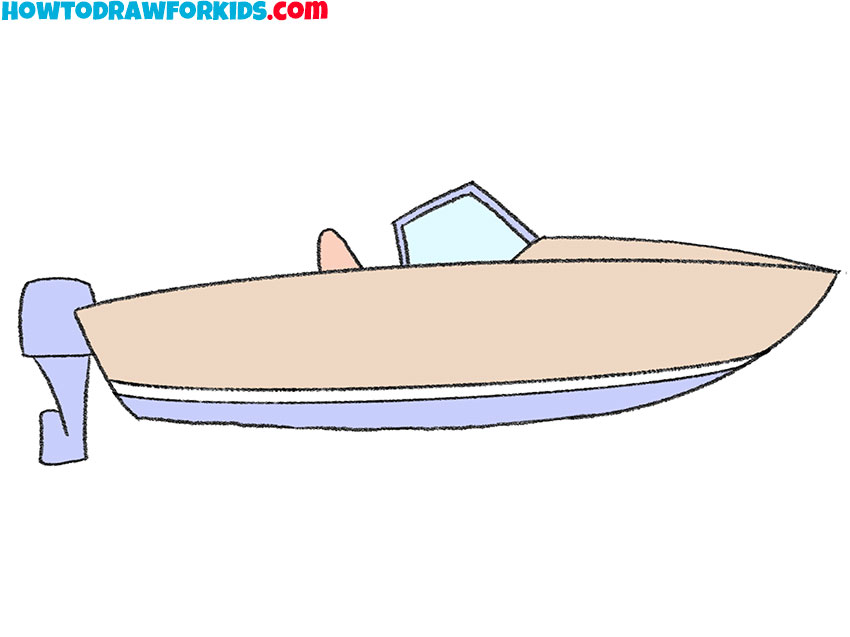 speedboat drawing easy